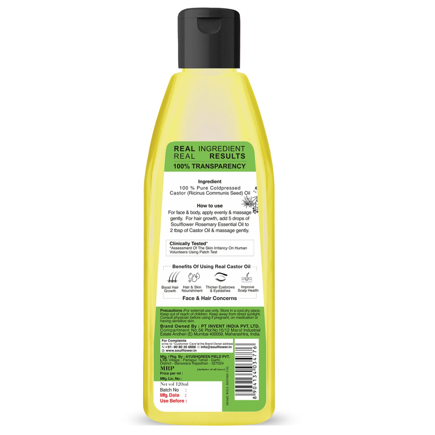 Soulflower Coldpressed Castor Carrier Oil