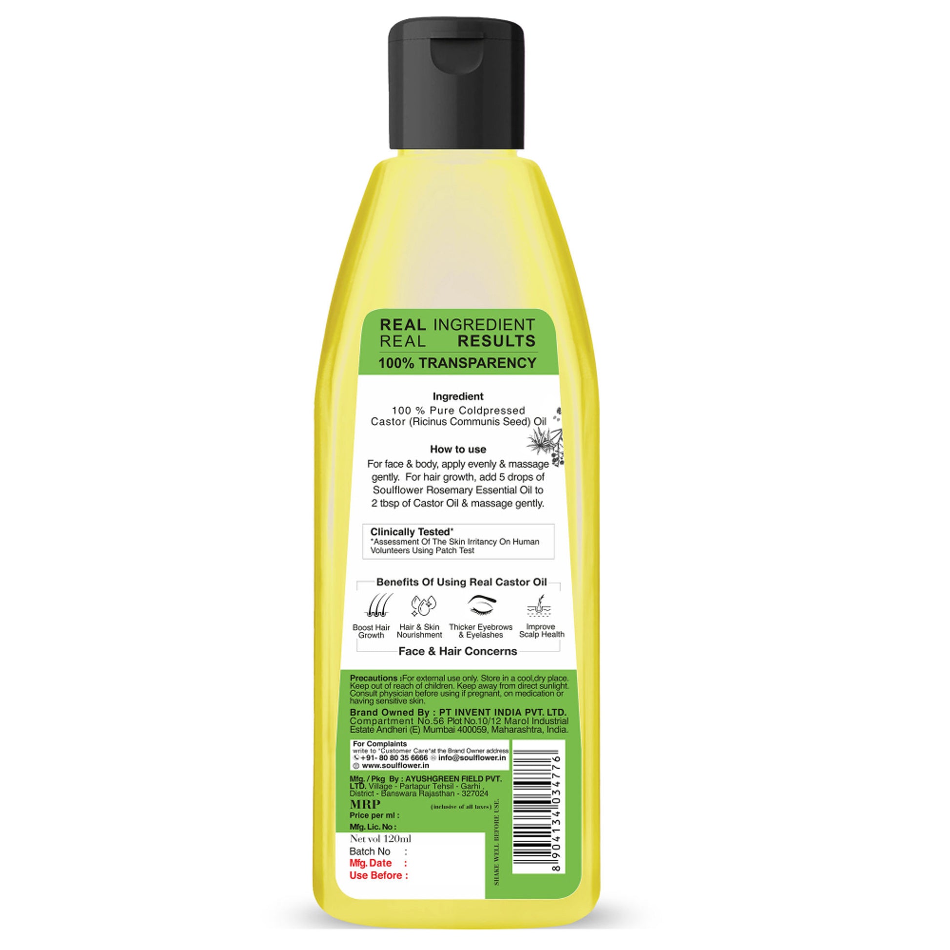 Soulflower Coldpressed Castor Carrier Oil