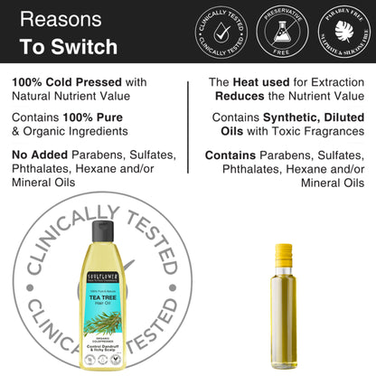 Soulflower Tea Tree Hair Oil - For Scalp And Dandruff Care