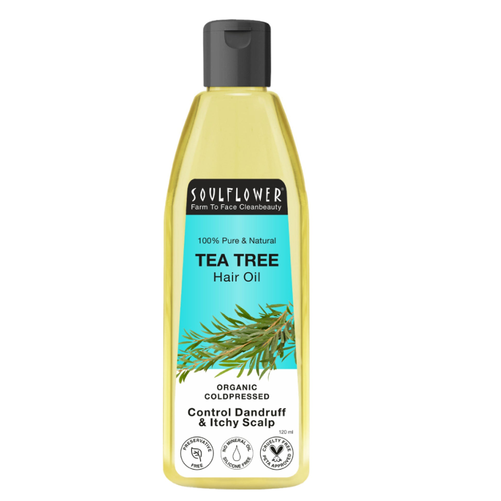 Soulflower Tea Tree Hair Oil - For Scalp And Dandruff Care