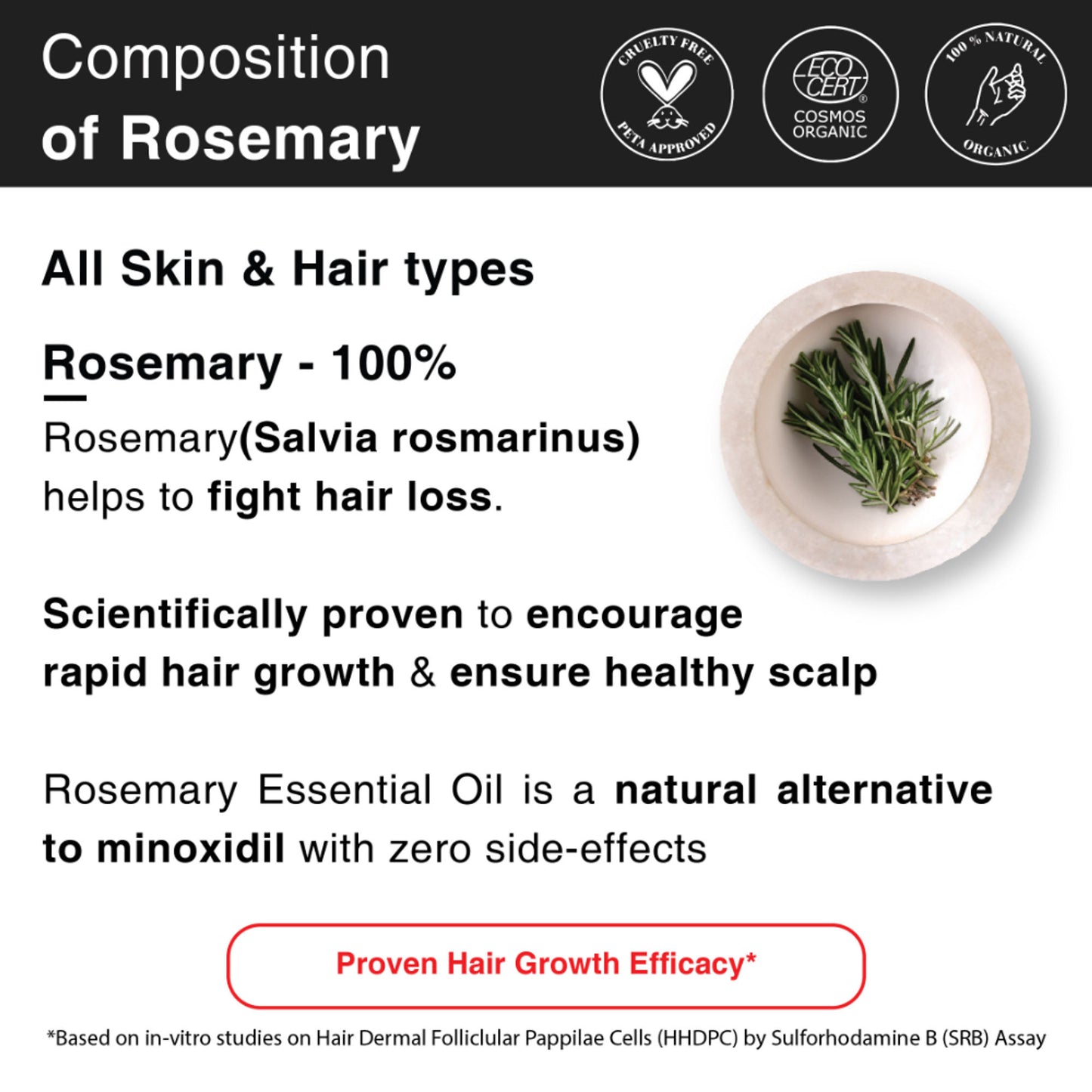 Soulflower Rosemary Essential Oil 100% Pure and Natural for Moisturising Skin, Hair Nourishment