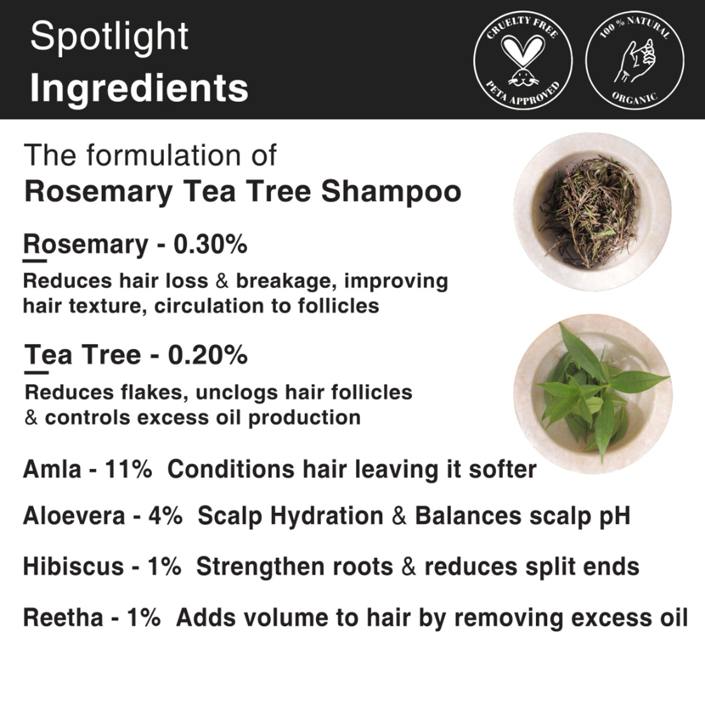 Soulflower Rosemary Tea Tree Anti-Hairfall Shampoo, Sulphate & Paraben Free, Reduces Split-Ends