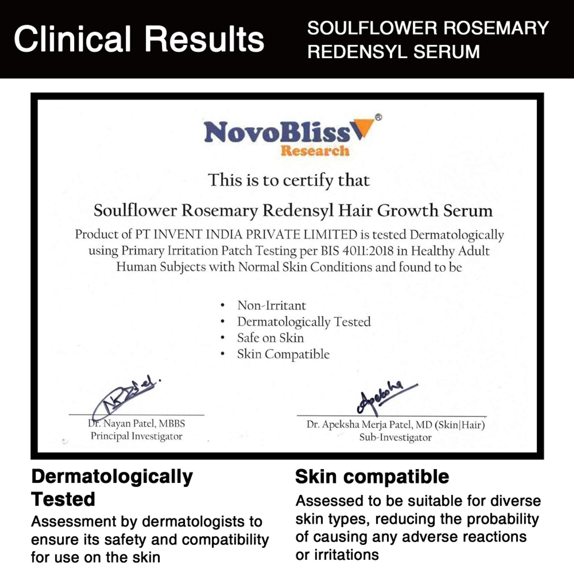 Soulflower Hair Growth Serum - Redensyl, Rosemary, Melanogray, Anagain - Anti Greying Booster