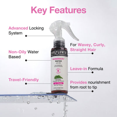 Soulflower Rosemary Water Hair Serum Spray