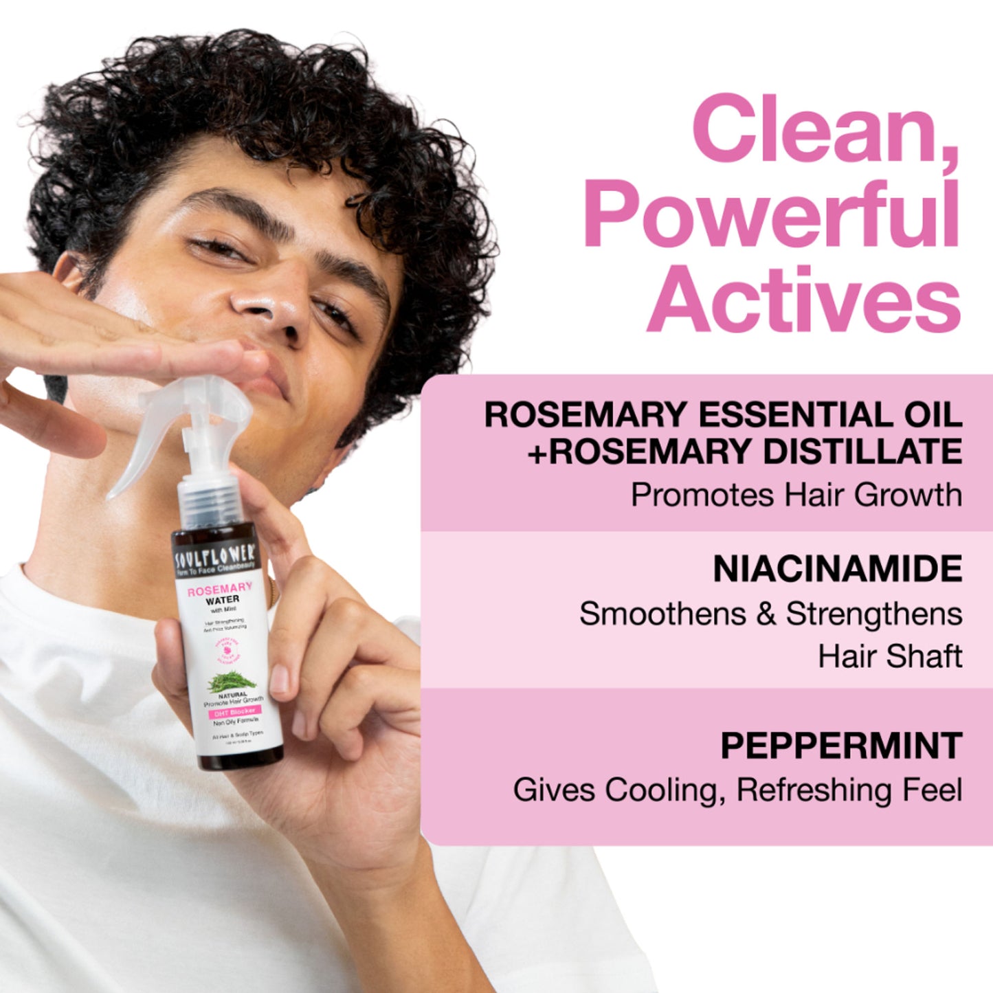 Soulflower Rosemary Water Hair Serum Spray