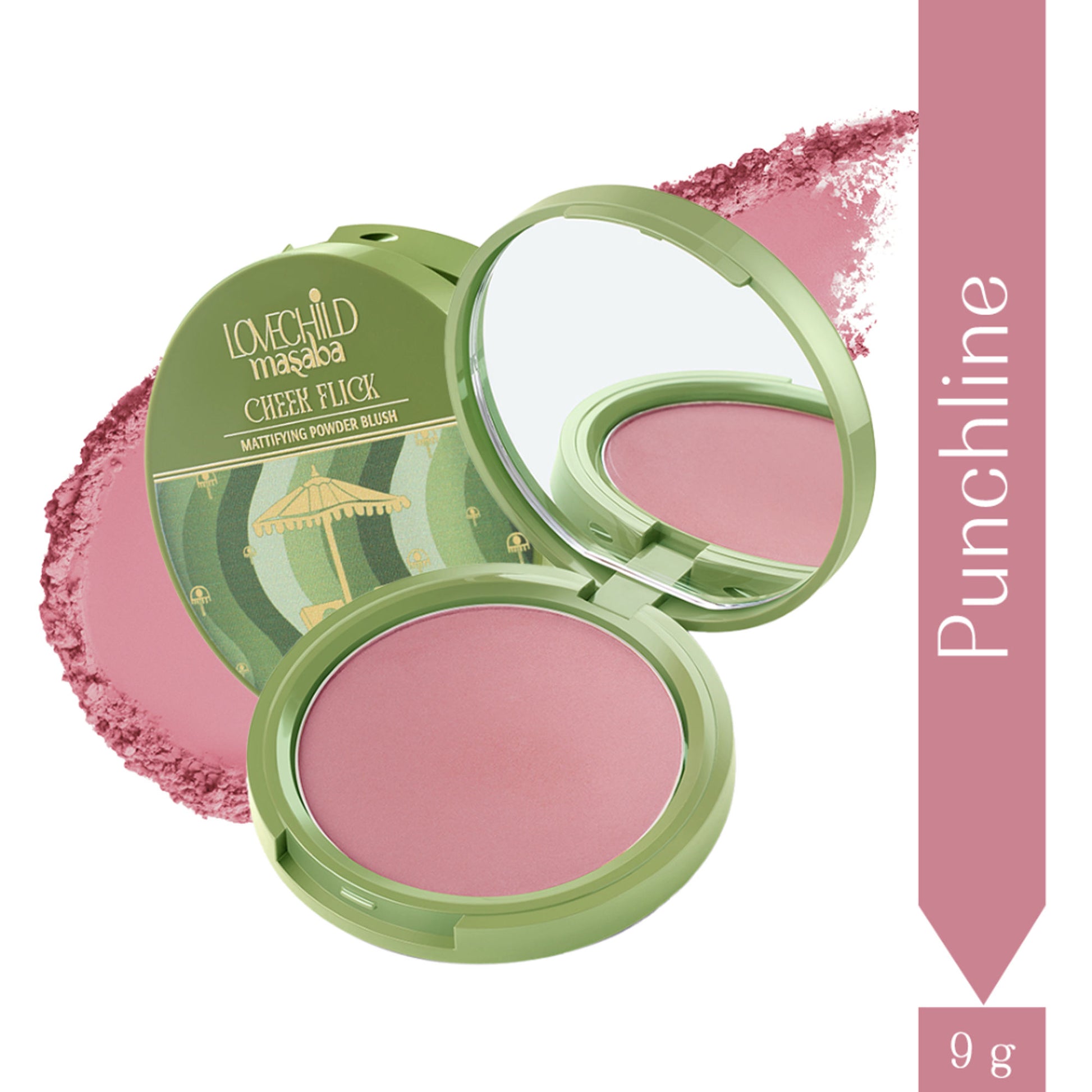 LoveChild Masaba Mattifying Powder Blush - Punchline