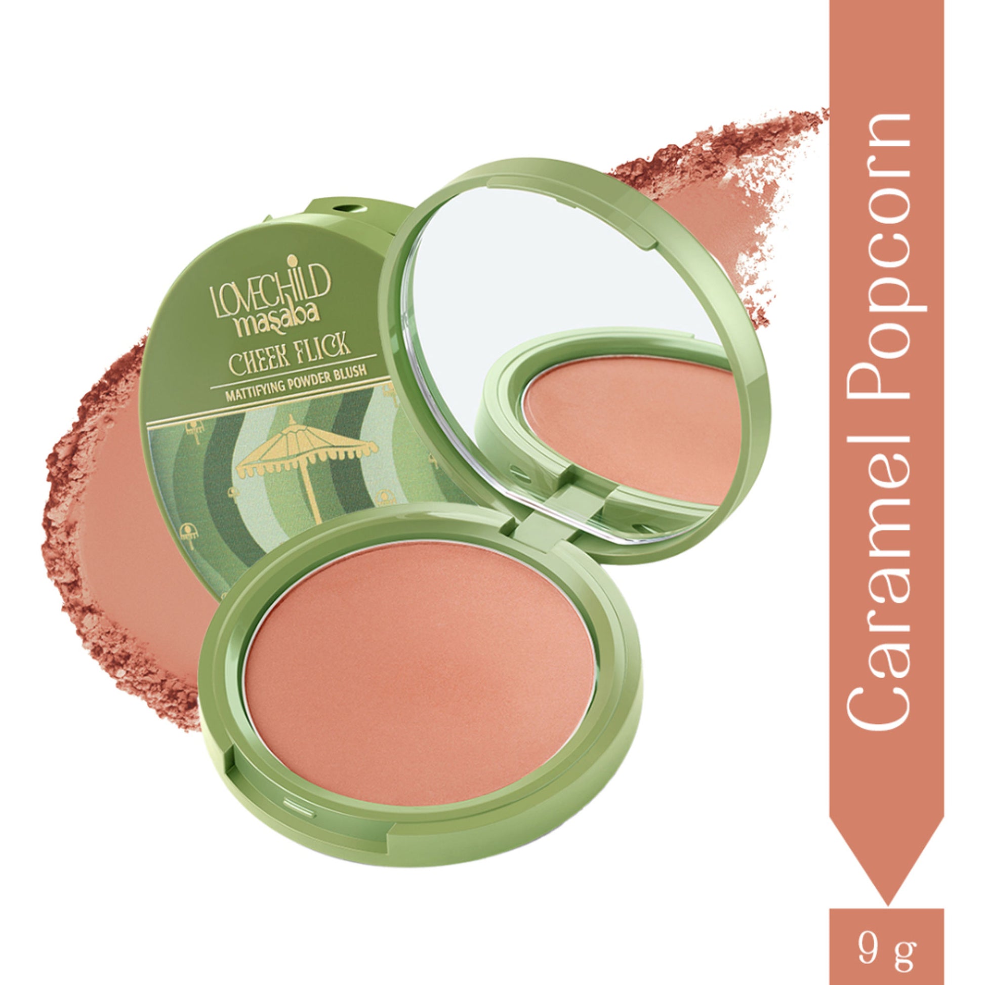 LoveChild Masaba Mattifying Powder Blush - Caramel Popcorn
