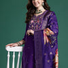 Dhiyona IE Ethnic Motifs Embroidered Thread Work Kurta with Trousers & With Dupatta