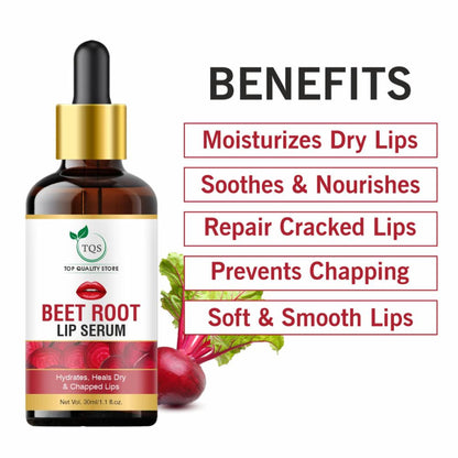 Tqs Beetroot Lip Serum For Dark Lips Soft, Moisturised Lips