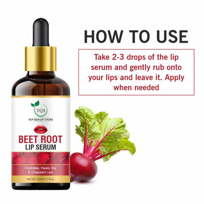 Tqs Beetroot Lip Serum For Dark Lips Soft, Moisturised Lips