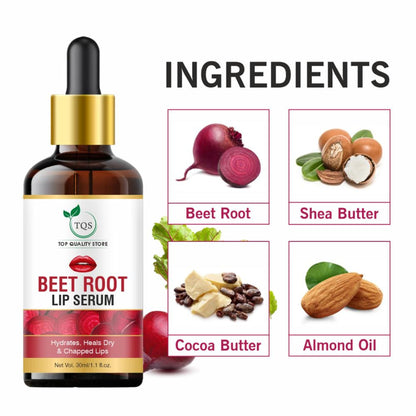 Tqs Beetroot Lip Serum For Dark Lips Soft, Moisturised Lips