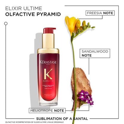 Kerastase Elixir Ultime Hair Oil-In-Serum Valentine's Edition 2X Shinier Hair 96H Anti-Frizz Action