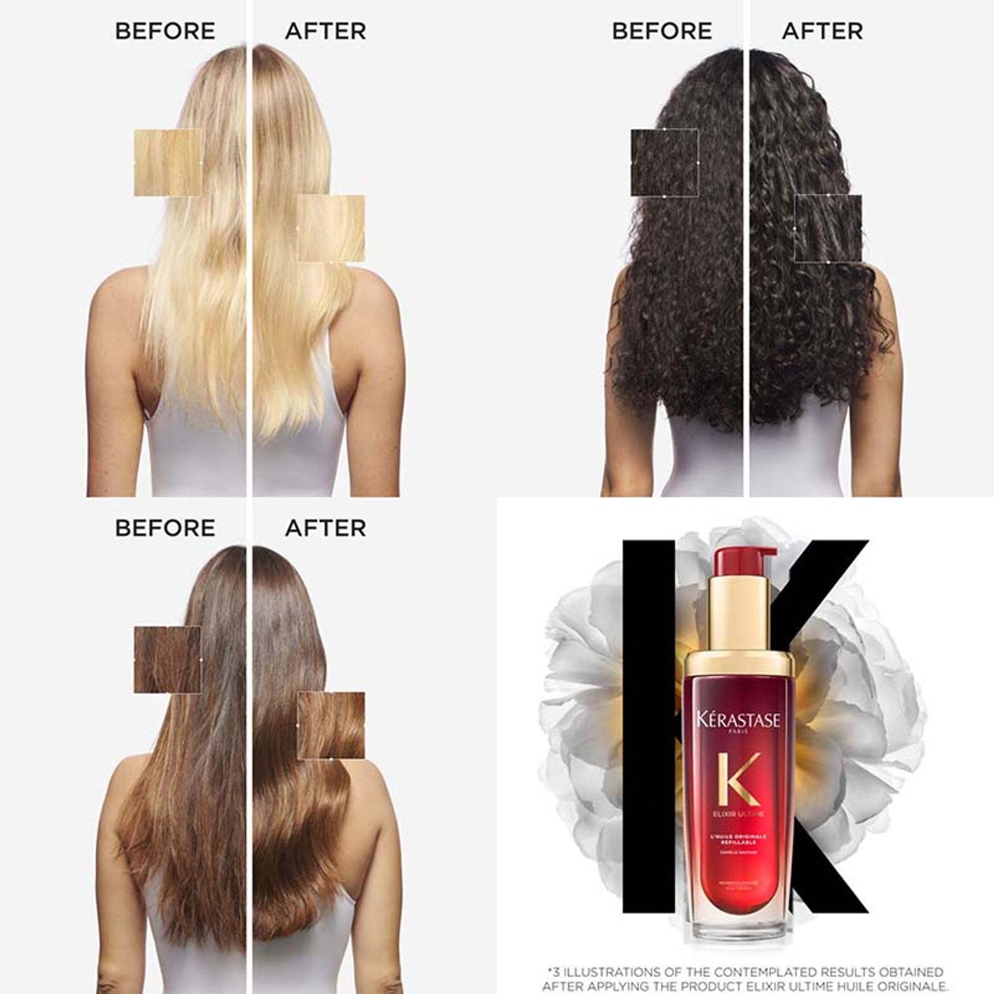 Kerastase Elixir Ultime Hair Oil-In-Serum Valentine's Edition 2X Shinier Hair 96H Anti-Frizz Action