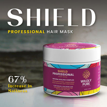 Wildly Pure Keratin Hair Mask for Smoothening & Color Protection with Biolipids & Hyaluronic Acid