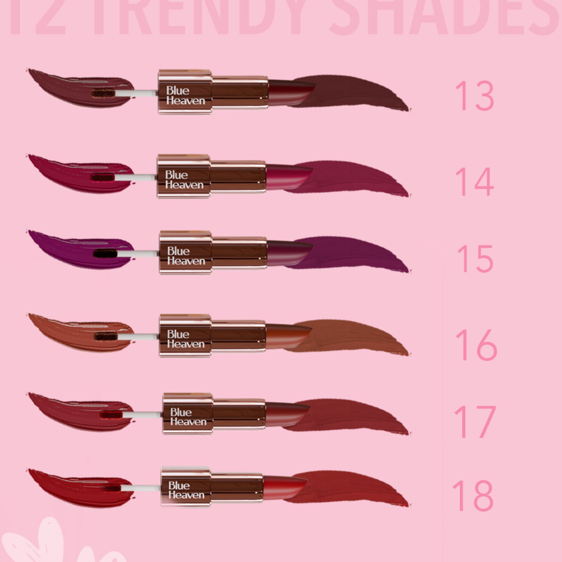 Blue Heaven Love Duo 2 In 1 Dual Sided Lipstick - 10