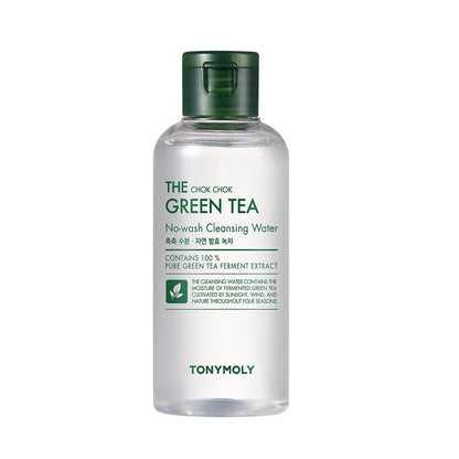 TONYMOLY Korean The Chok Chok Green Tea Cleansing Water to Purify & Hydrate Sensitive, Tired Skin