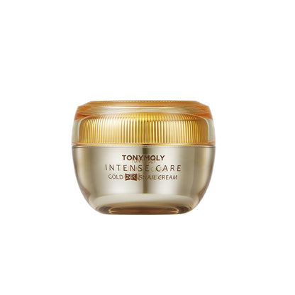 TONYMOLY Korean Intense Care Gold 24K Snail Cream with Niacinamide to Brighten & Firm Dry,Dull Skin