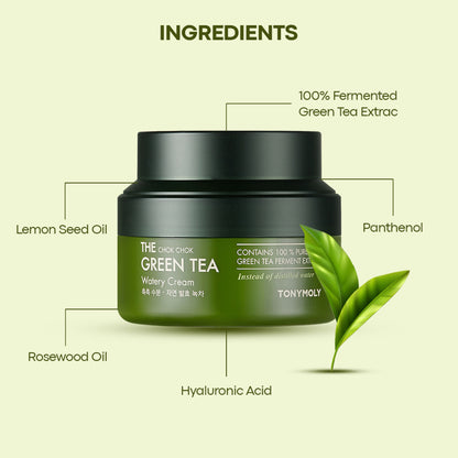 TONYMOLY Korean The Chok Chok Green Tea Watery Cream