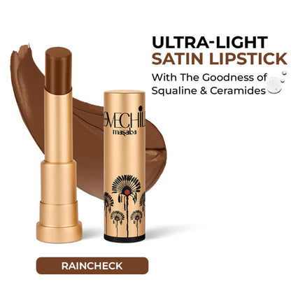 LoveChild Masaba Ultra - Light Lush Creme Lipsticks, Enriched with Ceramides and Shea Butter - Raincheck