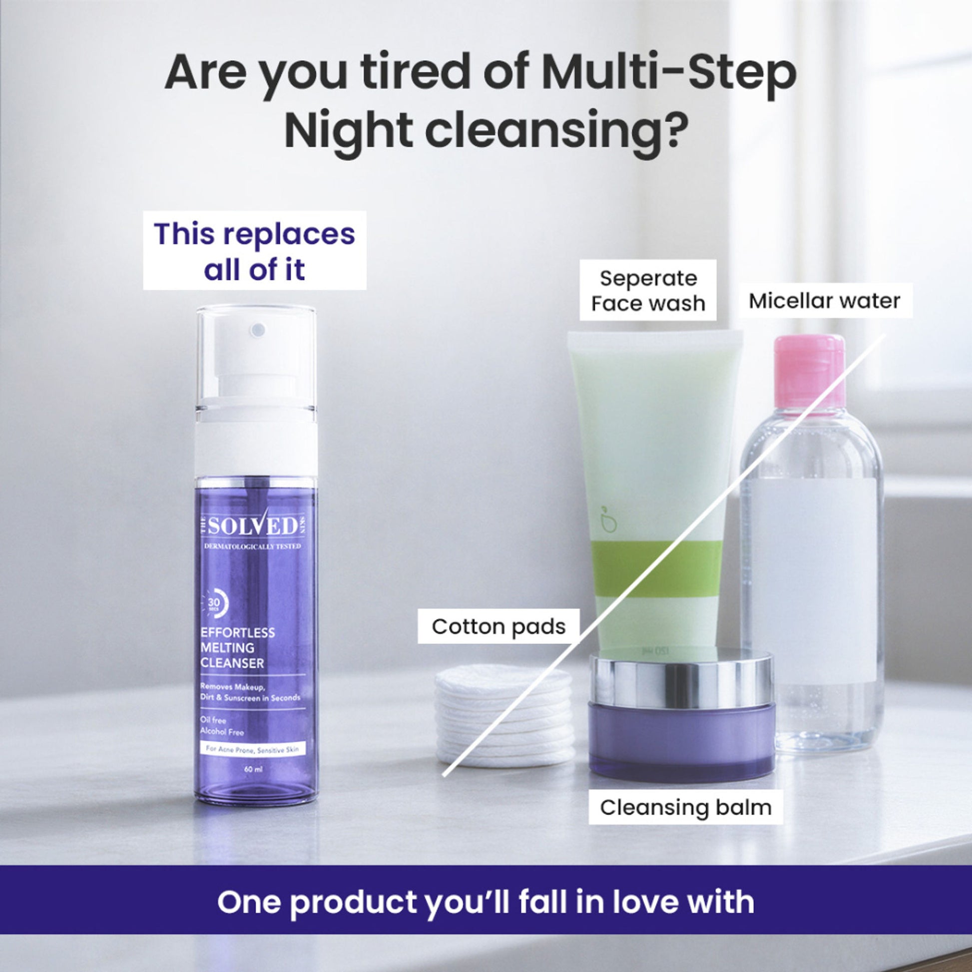 The Solved Skin Effortless Melting Cleanser