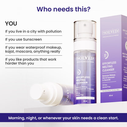 The Solved Skin Effortless Melting Cleanser