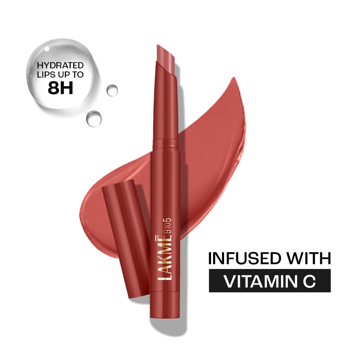 Lakme 9 to 5 Forever Matte Lip Crayon - Chic Nude