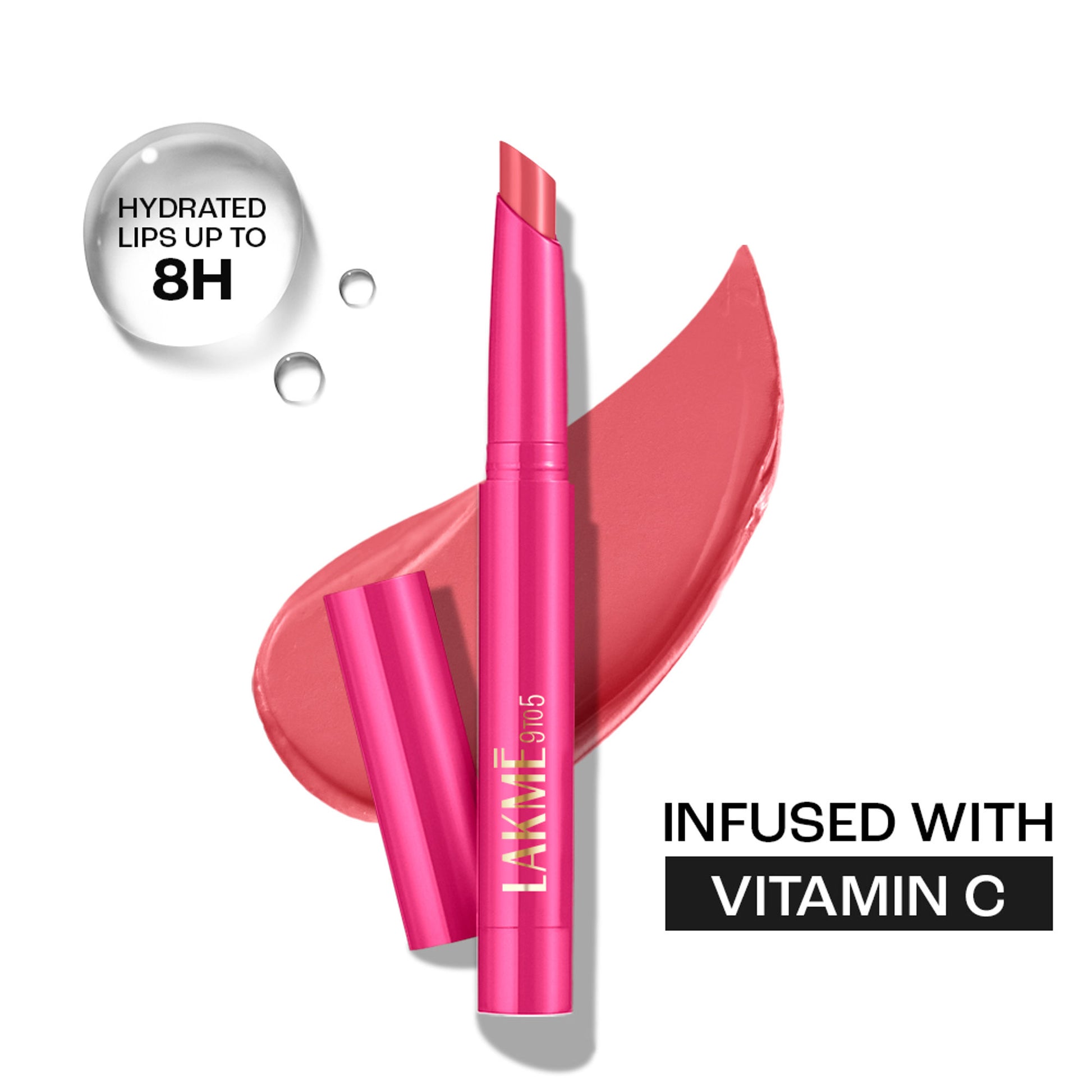 Lakme 9 to 5 Forever Matte Lip Crayon - Poise Pink