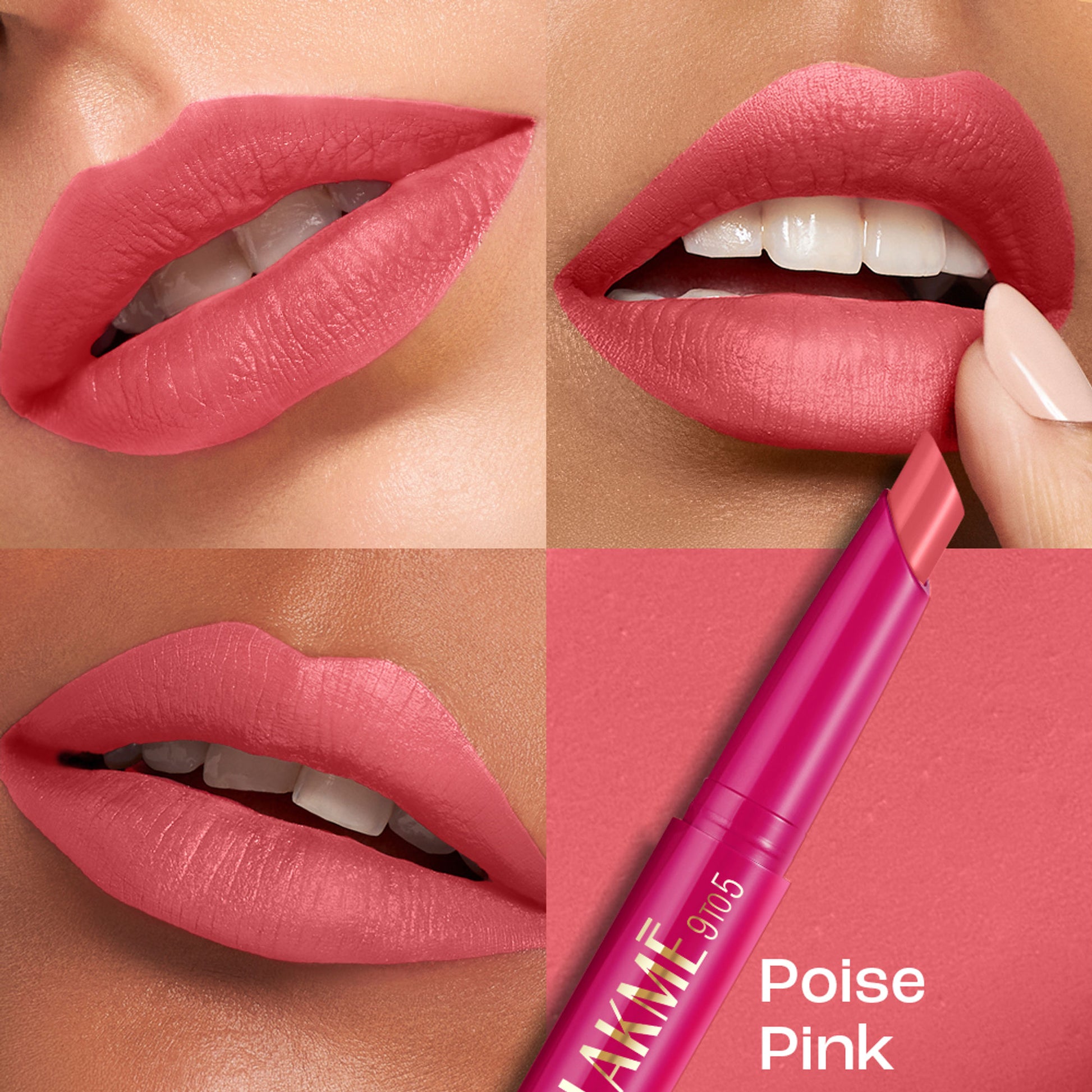 Lakme 9 to 5 Forever Matte Lip Crayon - Poise Pink