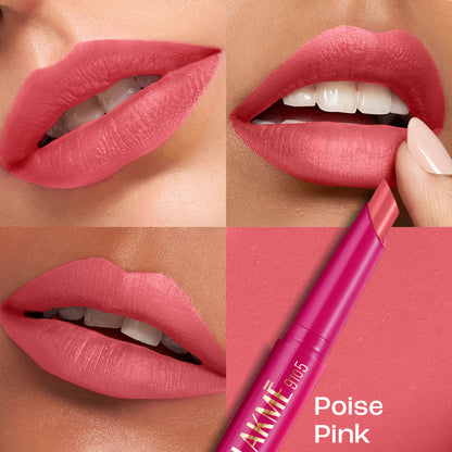 Lakme 9 to 5 Forever Matte Lip Crayon - Poise Pink