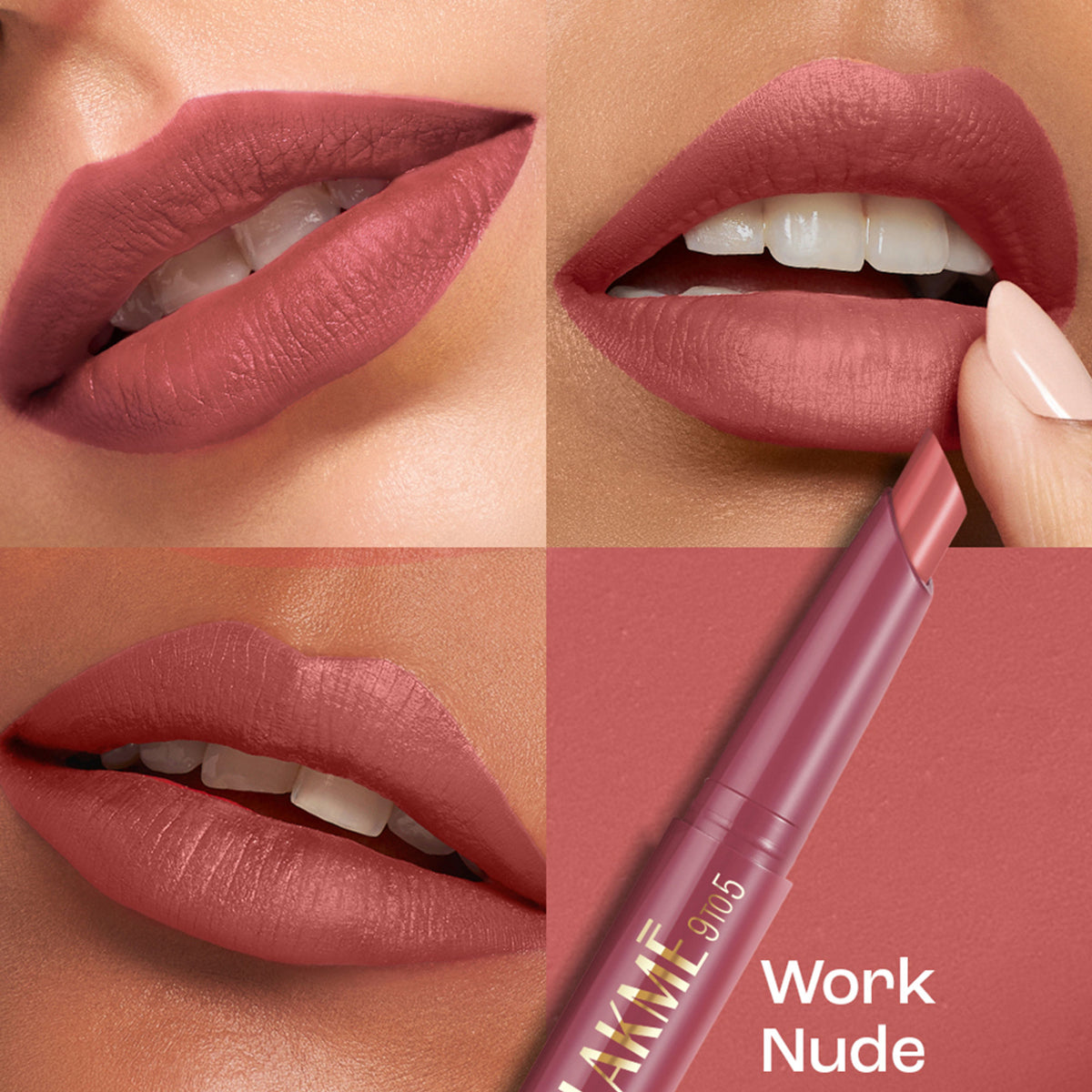 Lakme 9 to 5 Forever Matte Lip Crayon - Work Nude