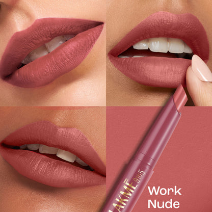 Lakme 9 to 5 Forever Matte Lip Crayon - Work Nude