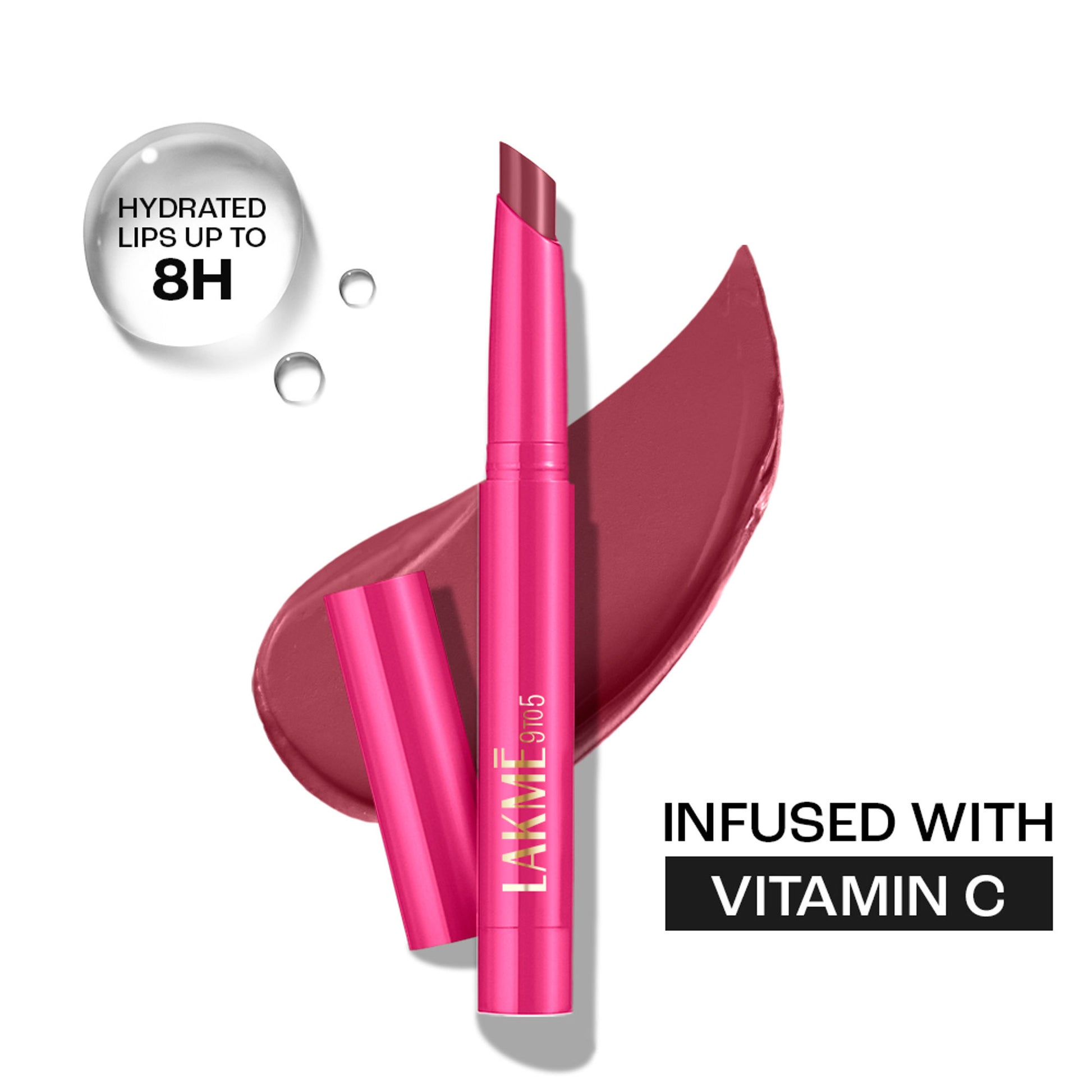 Lakme 9 to 5 Forever Matte Lip Crayon - Pitch Pink