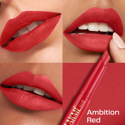 Lakme 9 to 5 Forever Matte Lip Crayon - Ambition Red