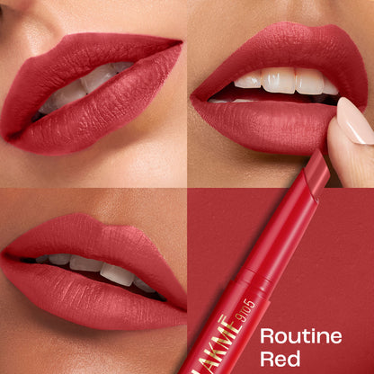 Lakme 9 to 5 Forever Matte Lip Crayon - Routine Red