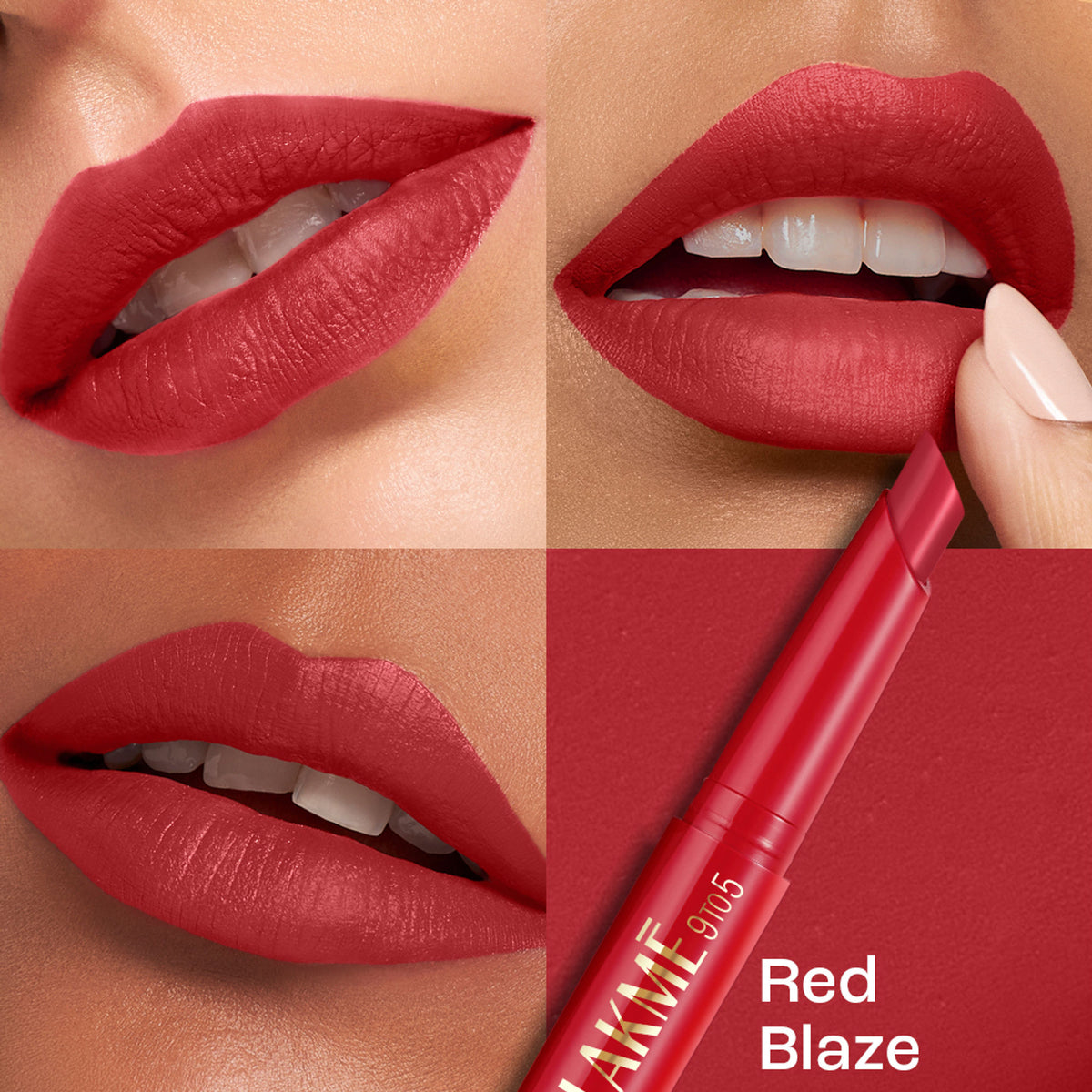 Lakme 9 to 5 Forever Matte Lip Crayon - Red Blaze