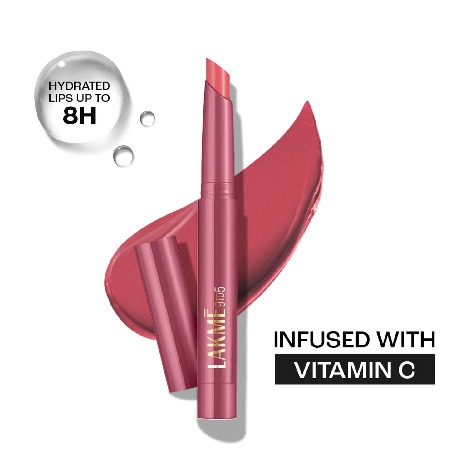 Lakme 9 to 5 Forever Matte Lip Crayon - Commute Pink