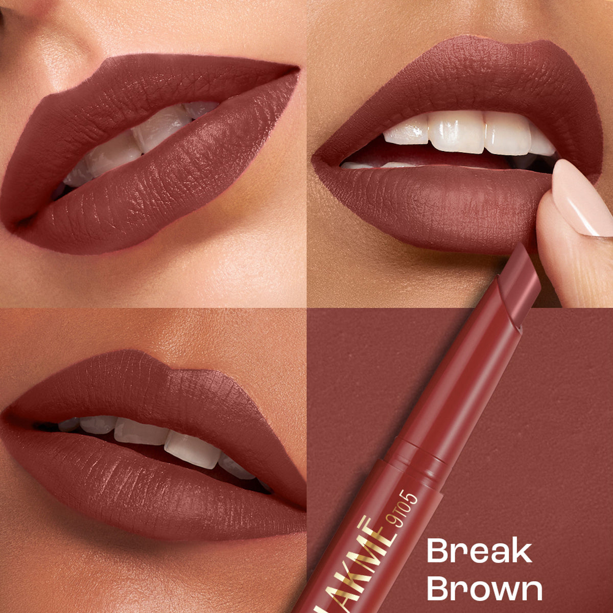 Lakme 9 to 5 Forever Matte Lip Crayon - Break Brown