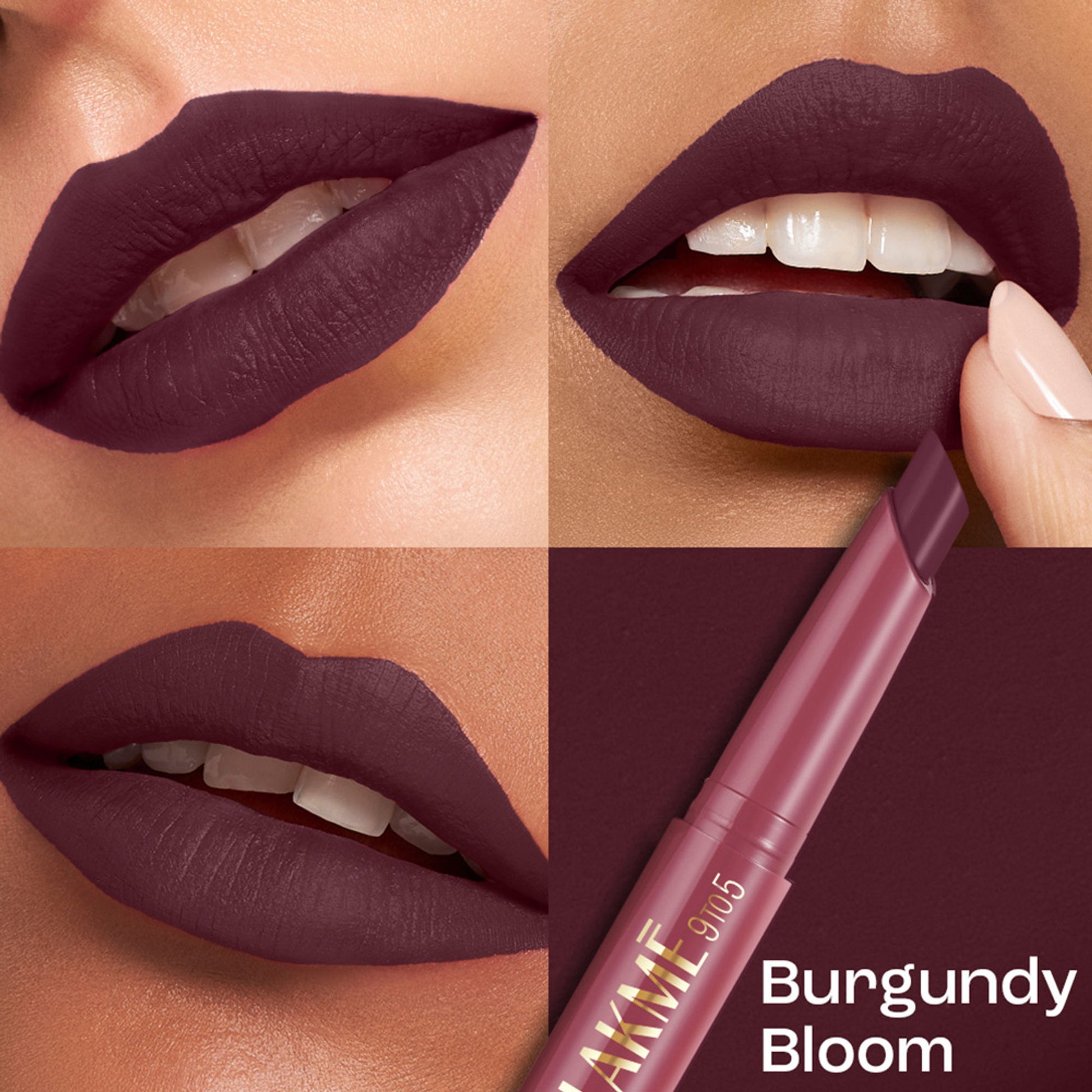 Lakme 9 to 5 Forever Matte Lip Crayon - Burgundy Bloom