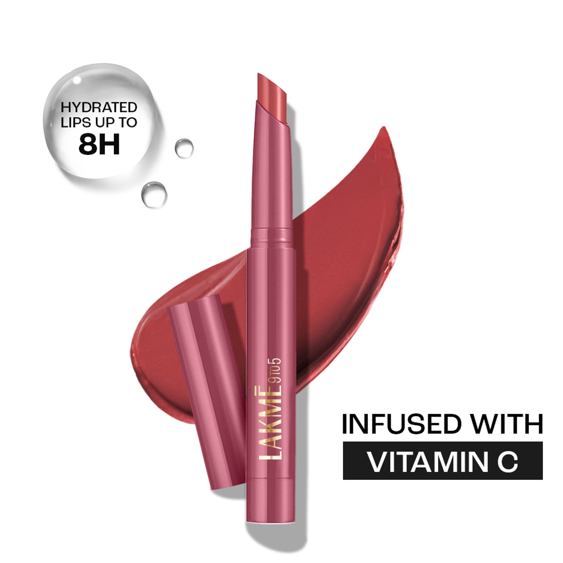 Lakme 9 to 5 Forever Matte Lip Crayon - Edgy Nude