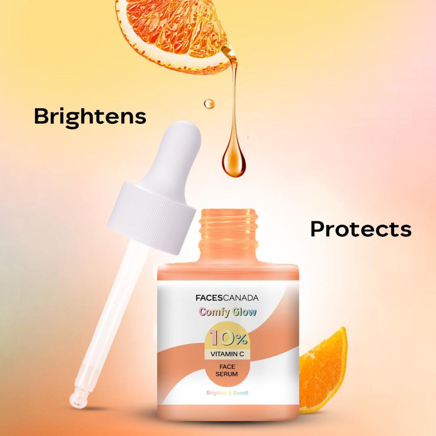 Faces Canada Comfy Glow 10% Vitamin C Face Serum - Brightens Complexion