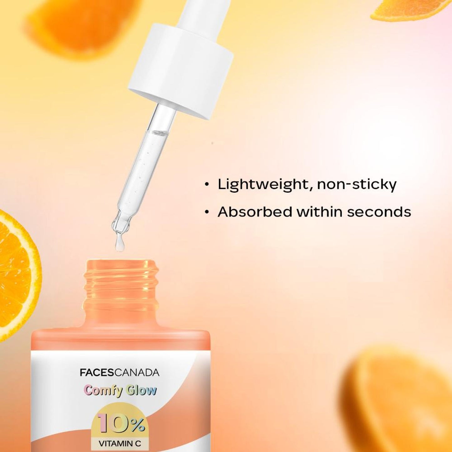 Faces Canada Comfy Glow 10% Vitamin C Face Serum - Brightens Complexion