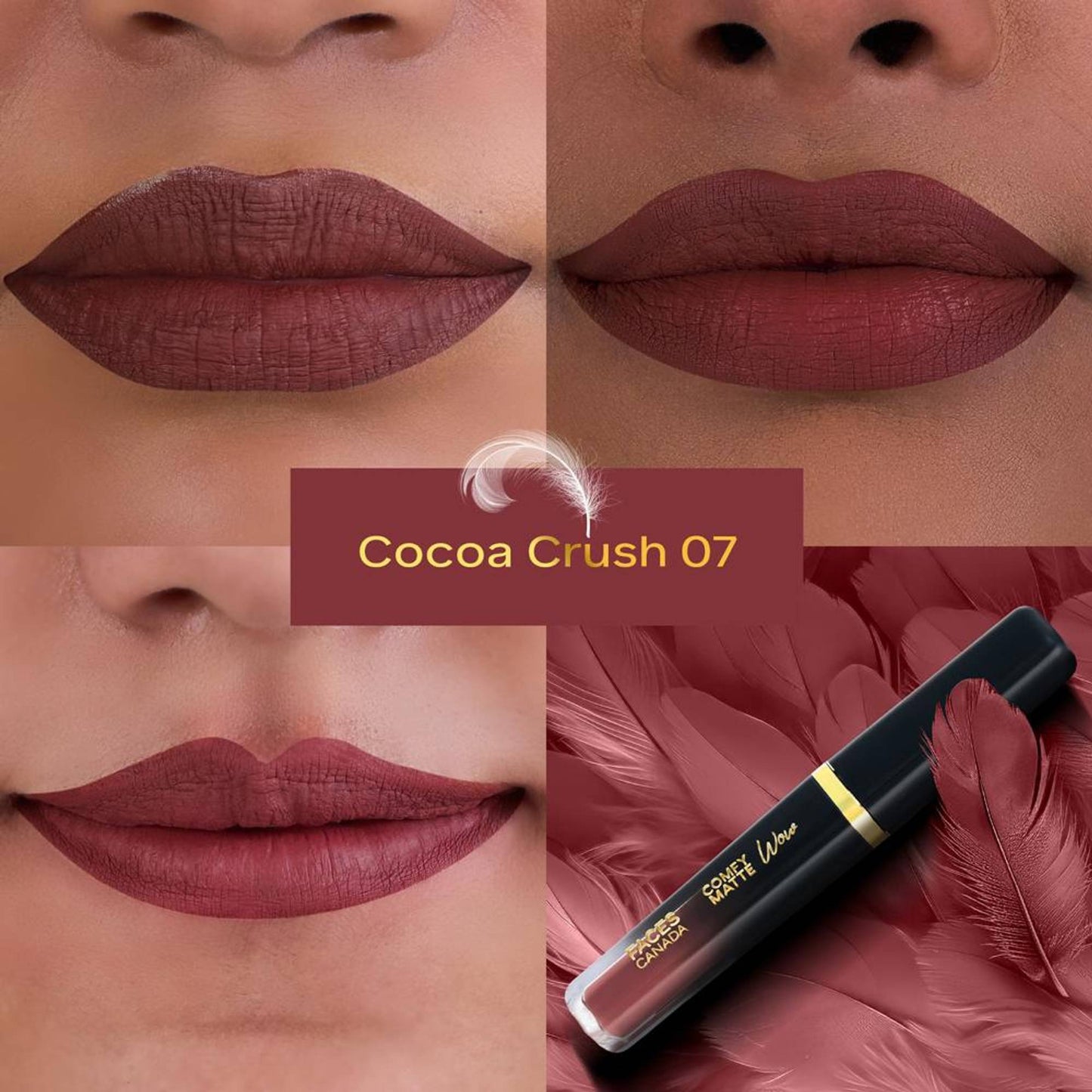 Faces Canada Comfy Matte Wow Liquid Lipstick - Choco Couture 01 + Cocoa Crush 07 - Pack Of 2