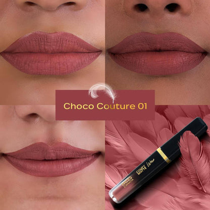 Faces Canada Comfy Matte Wow Liquid Lipstick - Choco Couture 01 + Cocoa Crush 07 - Pack Of 2