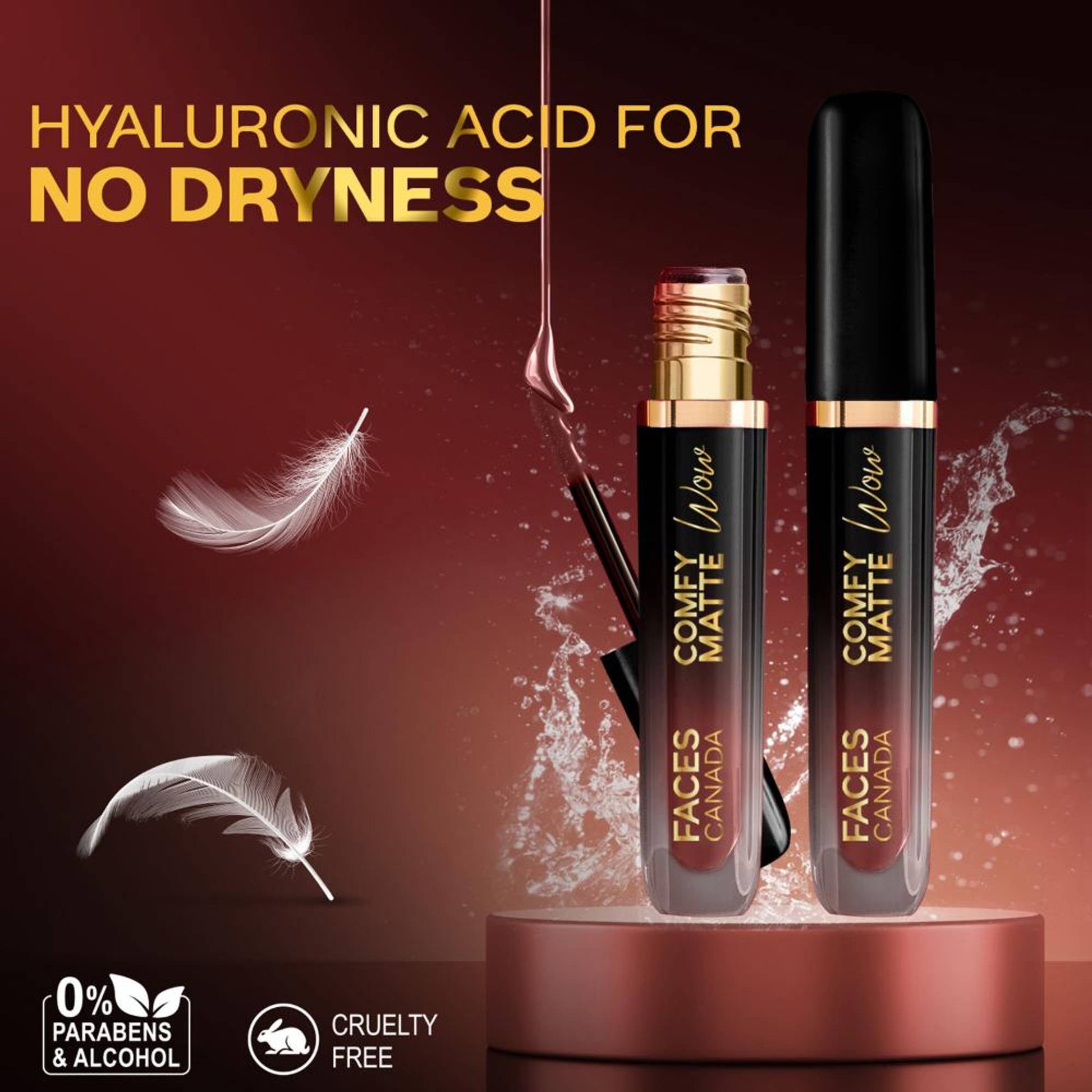 Faces Canada Comfy Matte Wow Liquid Lipstick - Choco Couture 01 + Cocoa Crush 07 - Pack Of 2
