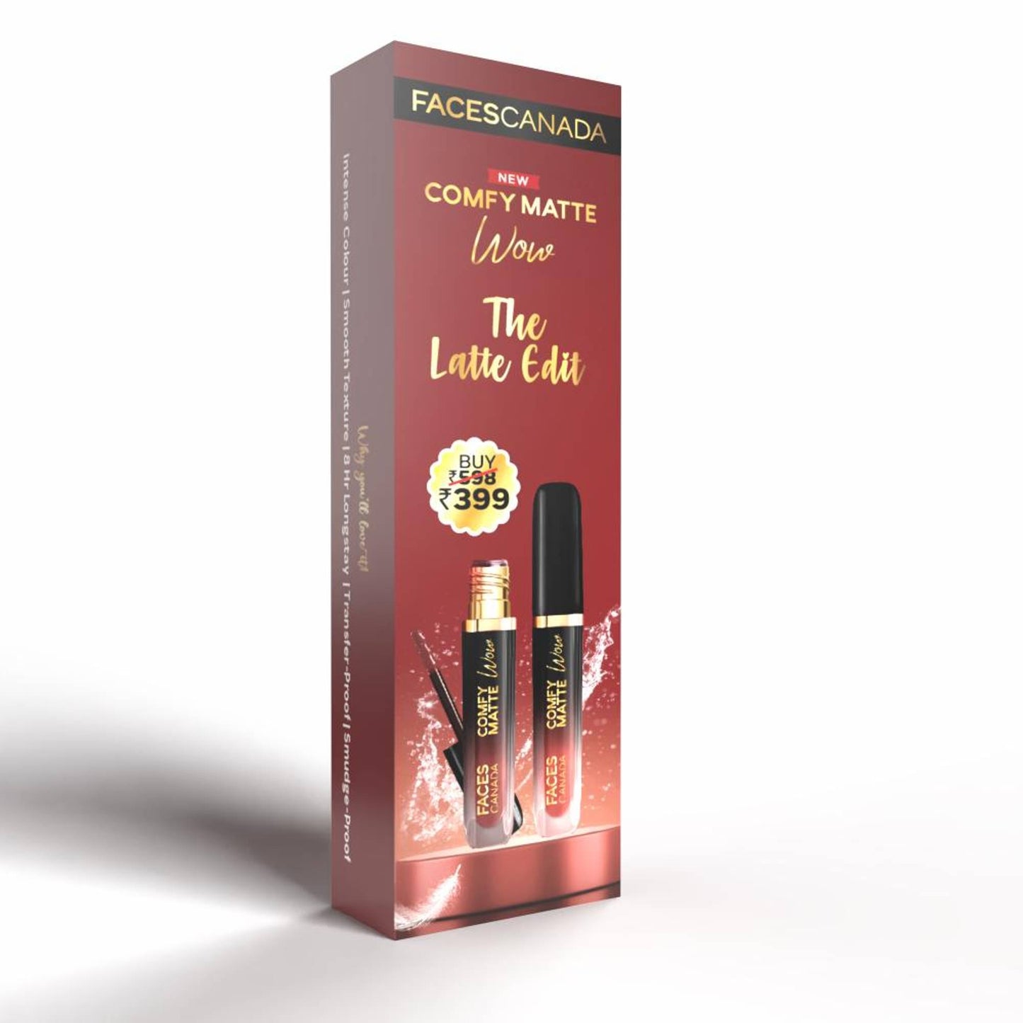 Faces Canada Comfy Matte Wow Liquid Lipstick - Choco Couture 01 + Cocoa Crush 07 - Pack Of 2