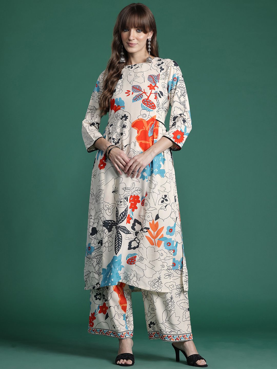 Printed Kurta with Trousers