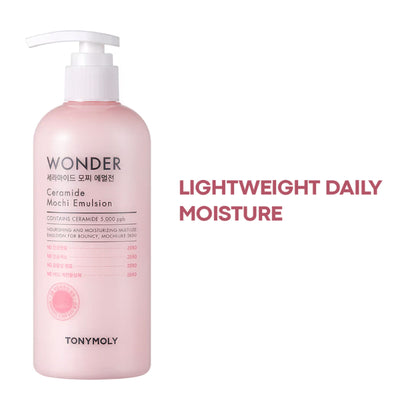 TONYMOLY Korean Wonder Ceramide Mochi Lightweight Daily Moisturiser for Dry Skin & Barrier Repair