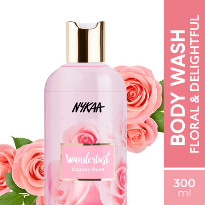 Nykaa Wanderlust Perfume Body Wash - Hydraing & Cleansing - Country Rose