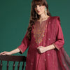 Dhiyona IE Floral Embroidered Kurta with Trousers & With Dupatta