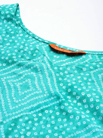 Dhiyona IE Bandhani Printed Straight Kurta